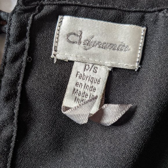 Black Oversized scoop neck T-Shirt with beaded embroidery - Picture 4 of 5